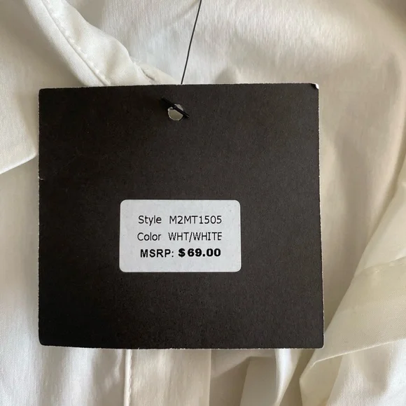 Marc New York White Long Sleeve Button Down Shirt. Size M - Picture 5 of 9